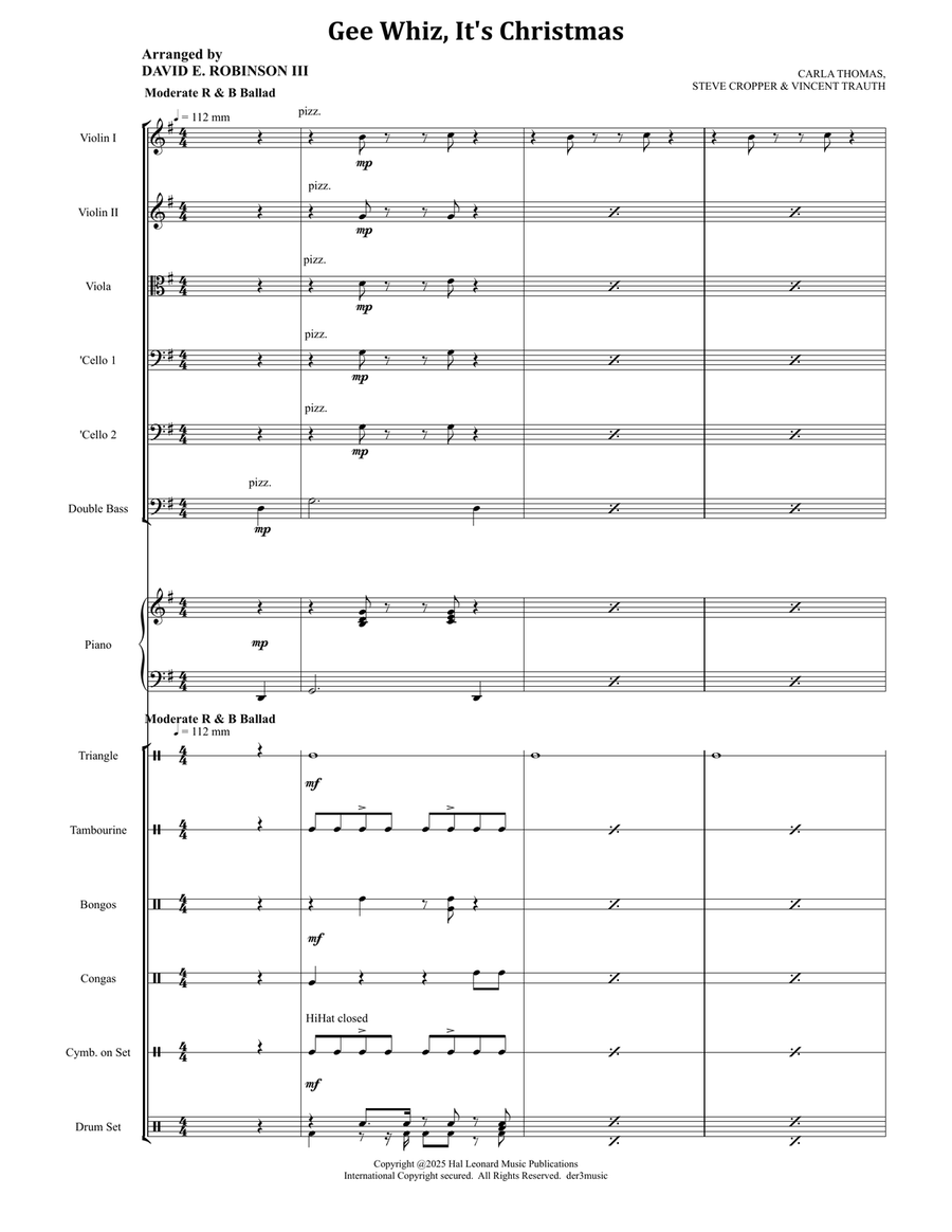 Gee Whiz, It's Christmas String Orchestra scores gallery preview page 1