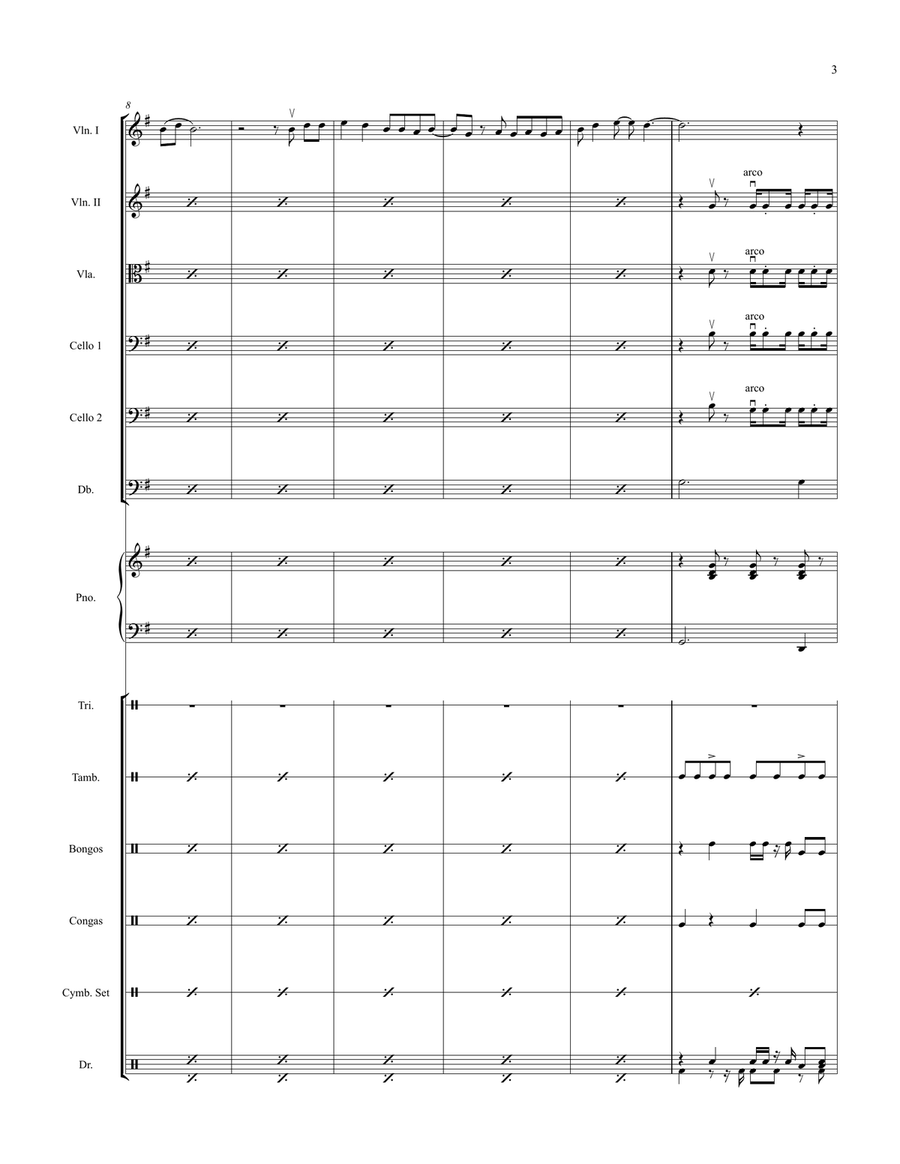 Gee Whiz, It's Christmas String Orchestra scores gallery preview page 3