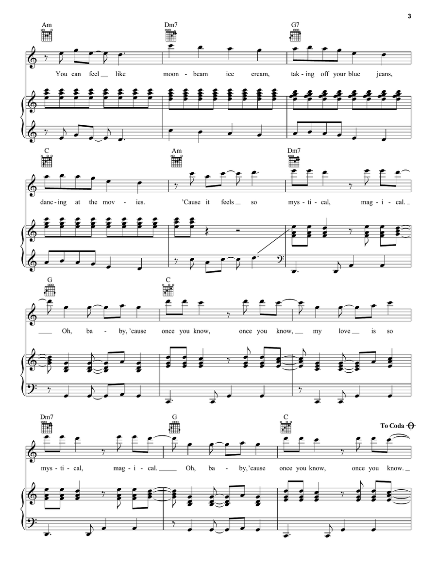 Mystical Magical Mystical Magical Piano, Vocal, Guitar scores gallery preview page 3