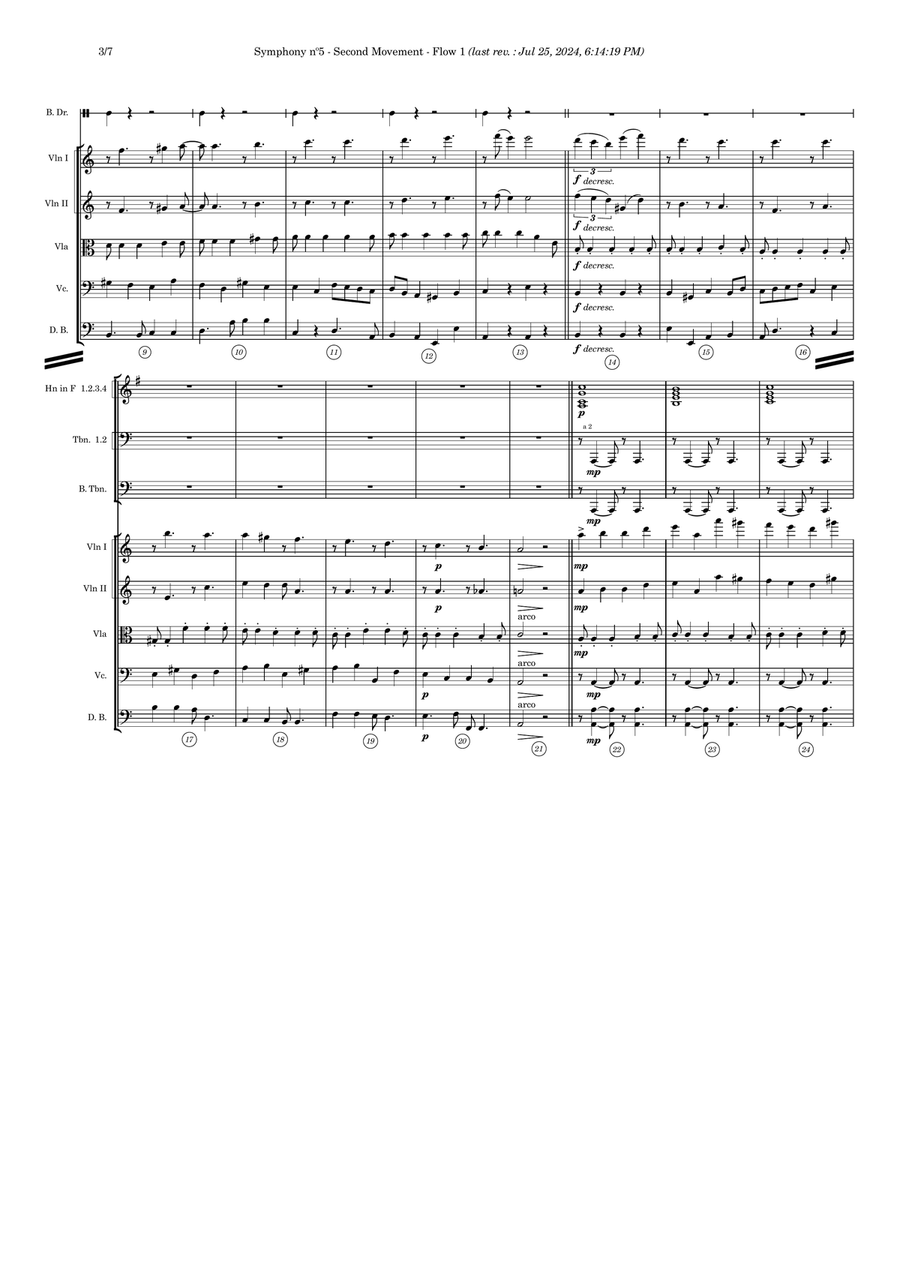 Symphony nº5 (second movement) - Score Only Full Orchestra scores gallery preview page 3