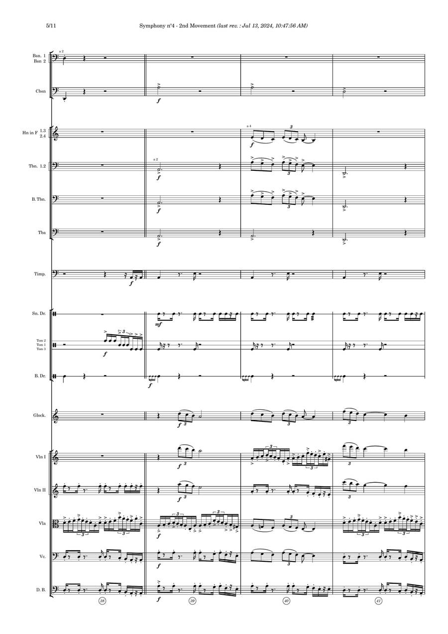 Symphony nº4 (second movement) - Score Only Full Orchestra scores gallery preview page 4