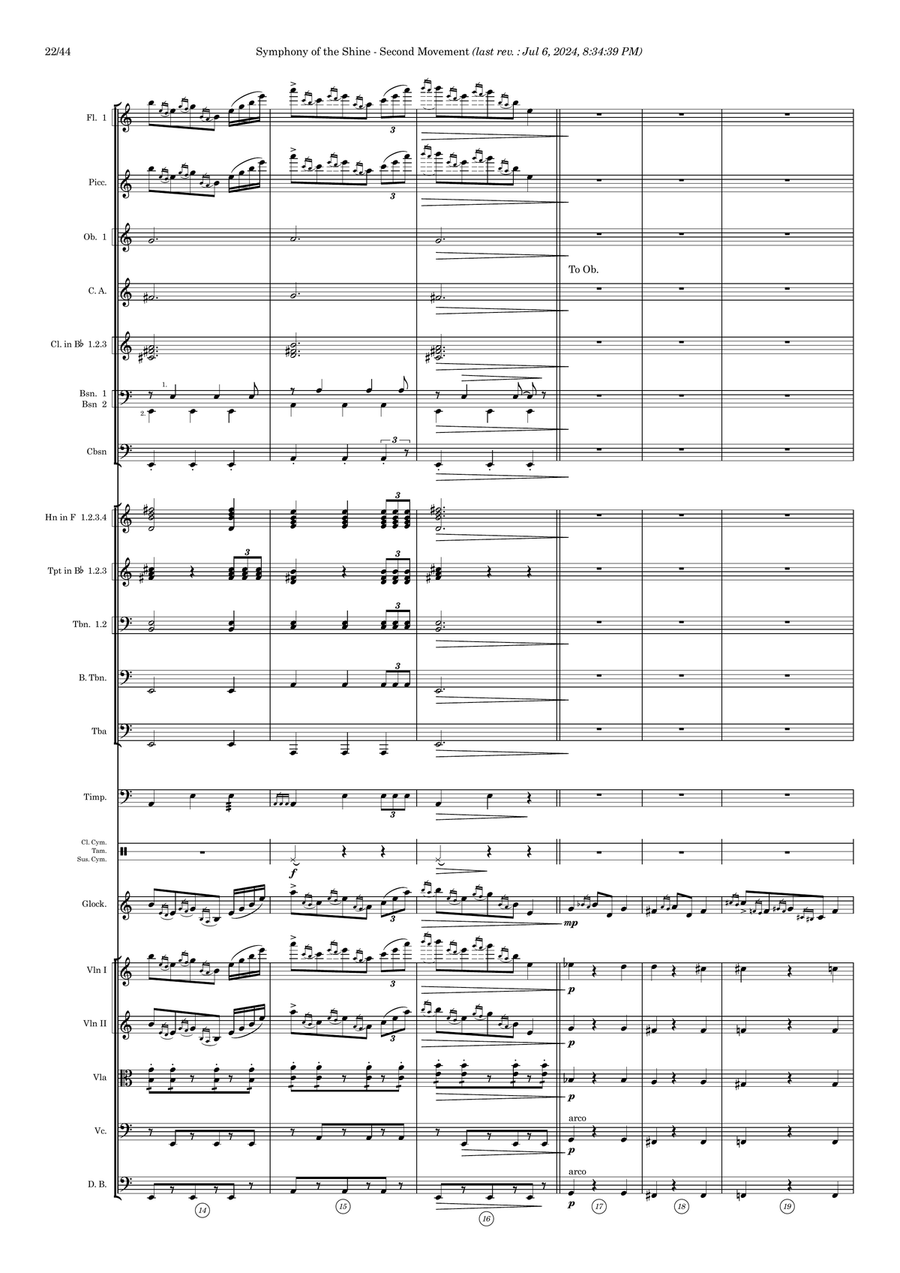 Symphony of the Shine (second movement) - Score Only Full Orchestra scores gallery preview page 3
