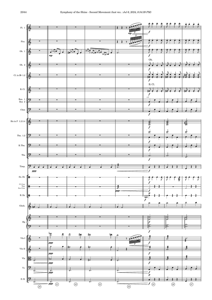 Symphony of the Shine (second movement) - Score Only Full Orchestra scores gallery preview page 4