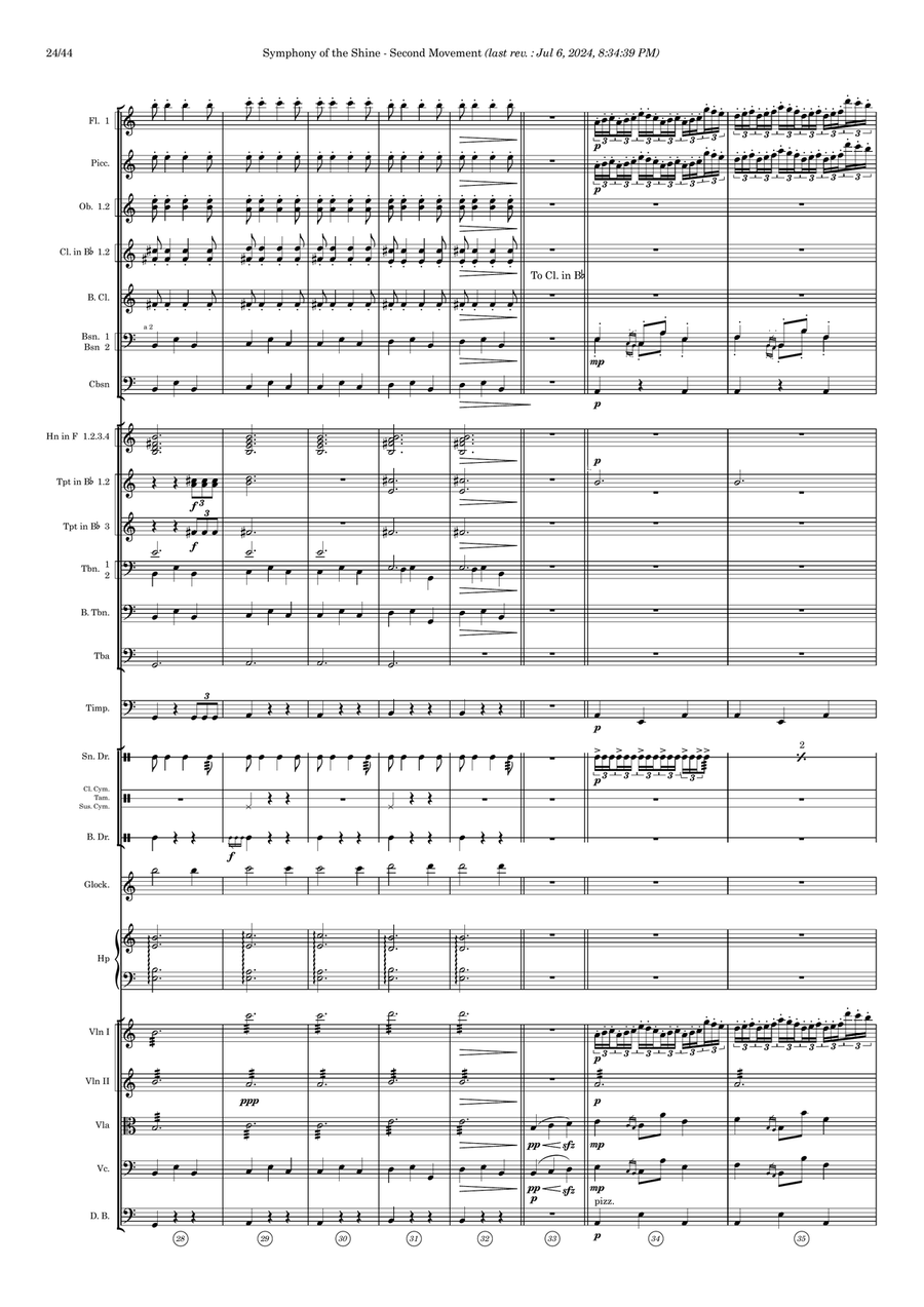 Symphony of the Shine (second movement) - Score Only Full Orchestra scores gallery preview page 5