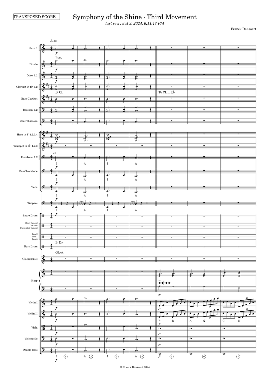 Symphony of the Shine (third movement) - Score Only Full Orchestra scores gallery preview page 2