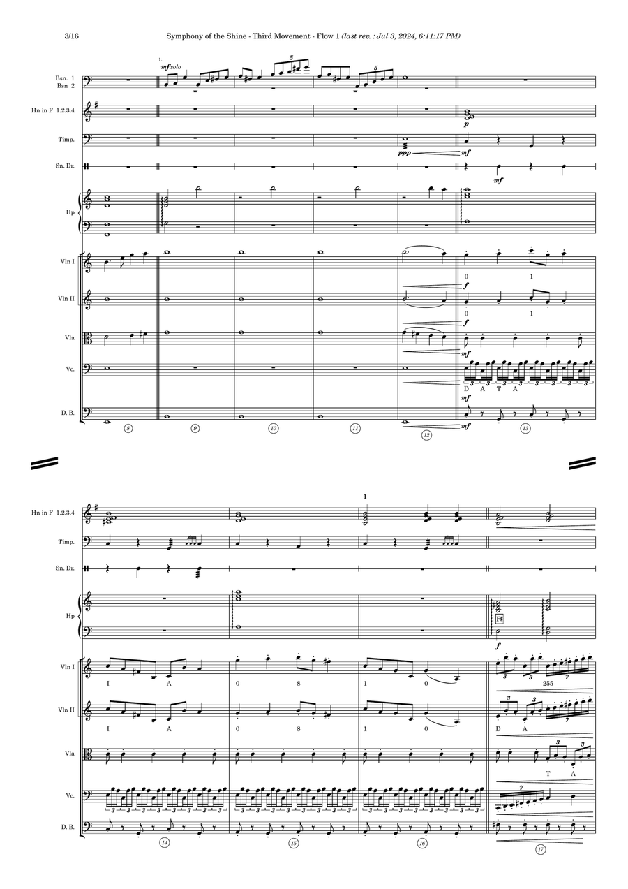 Symphony of the Shine (third movement) - Score Only Full Orchestra scores gallery preview page 3