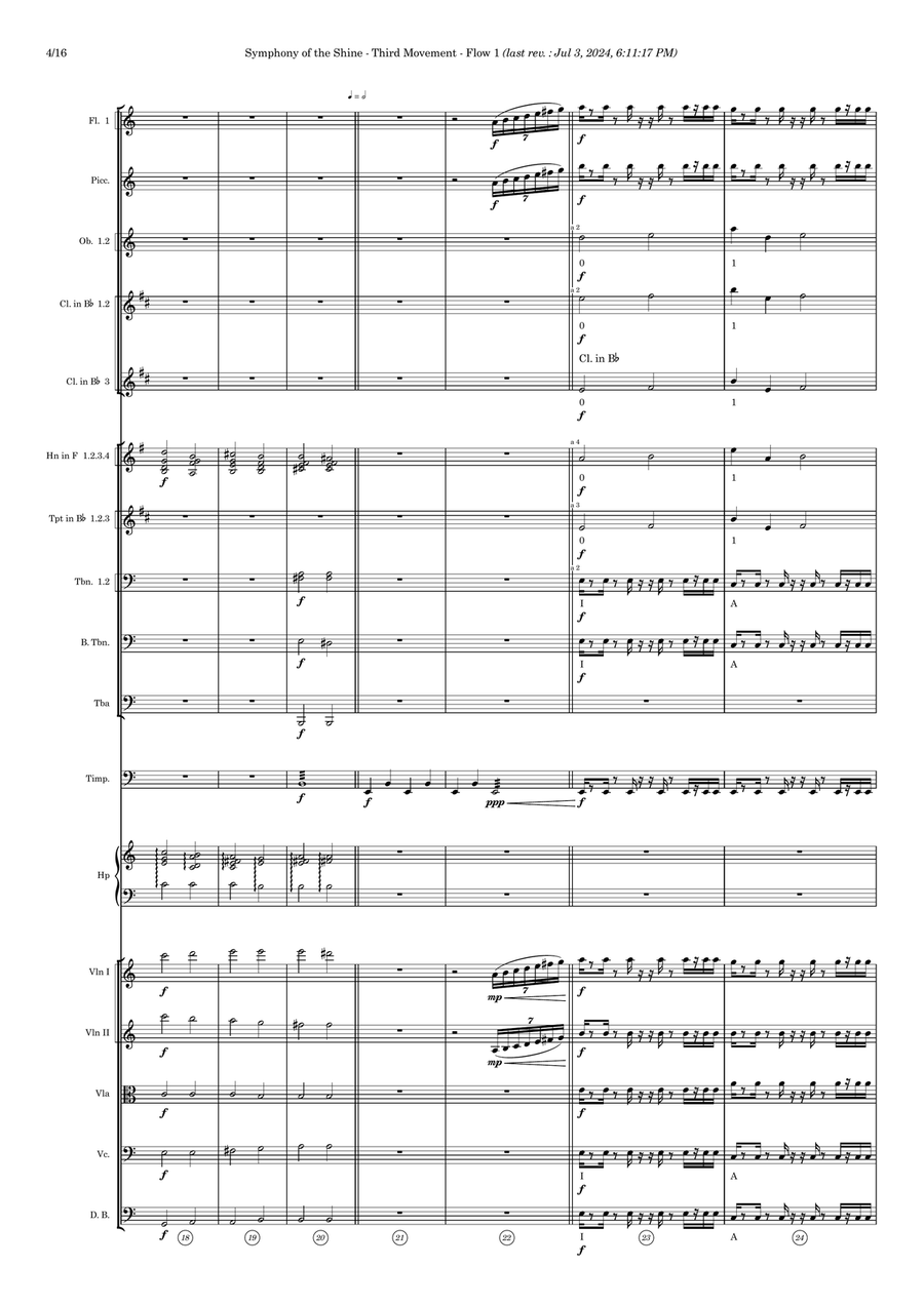 Symphony of the Shine (third movement) - Score Only Full Orchestra scores gallery preview page 4