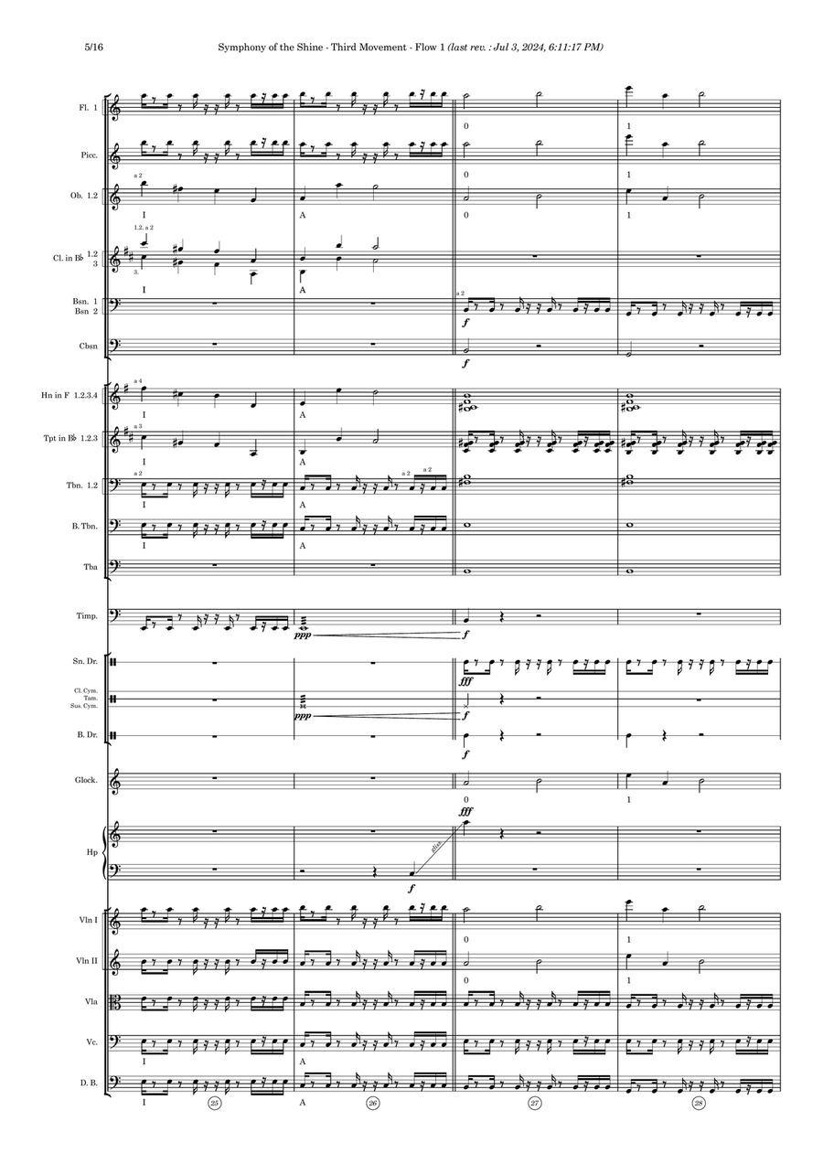 Symphony of the Shine (third movement) - Score Only Full Orchestra scores gallery preview page 5