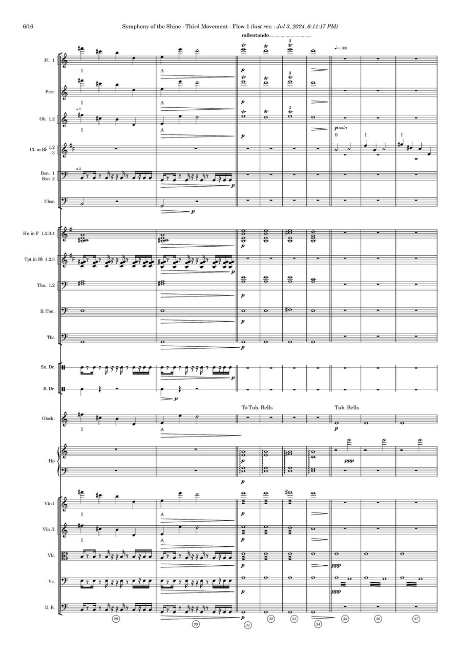 Symphony of the Shine (third movement) - Score Only Full Orchestra scores gallery preview page 6