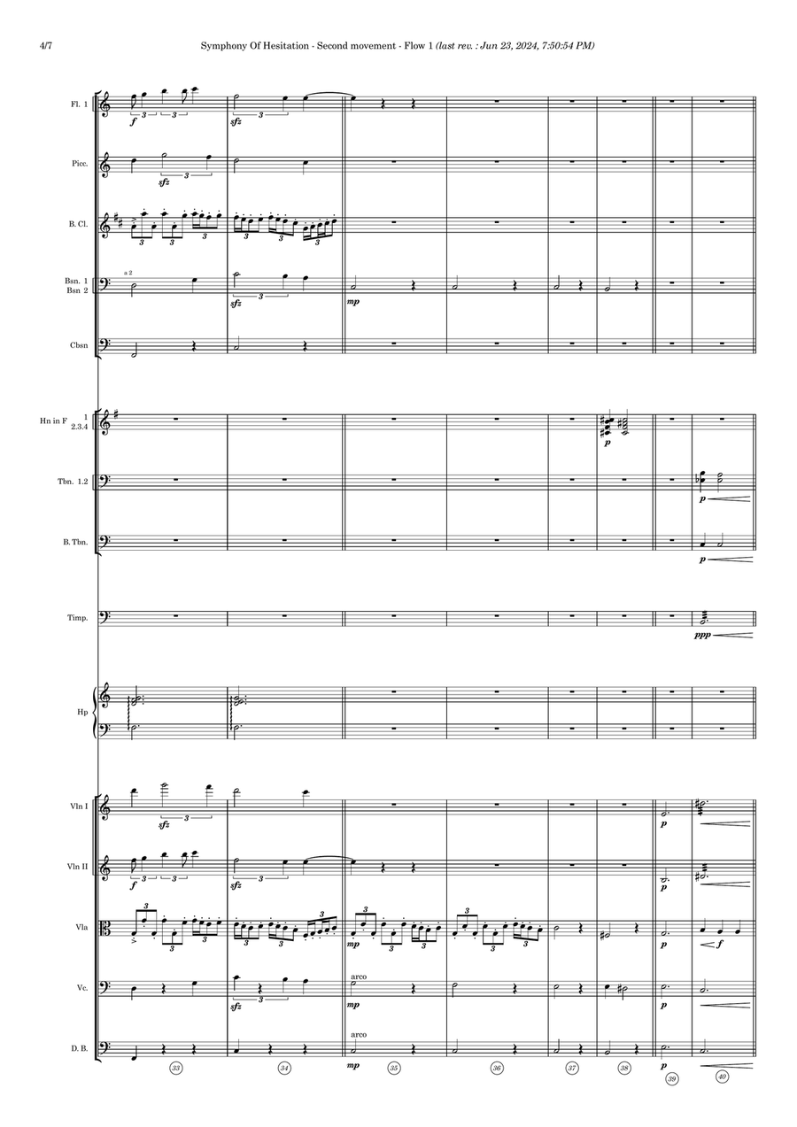 Symphony of Hesitation (second movement) - Score Only Full Orchestra scores gallery preview page 4