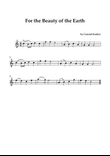 For the Beauty of the Earth - violin