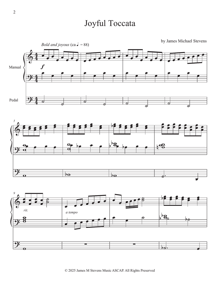 Joyful Toccata - Organ Solo Organ Solo scores gallery preview page 2
