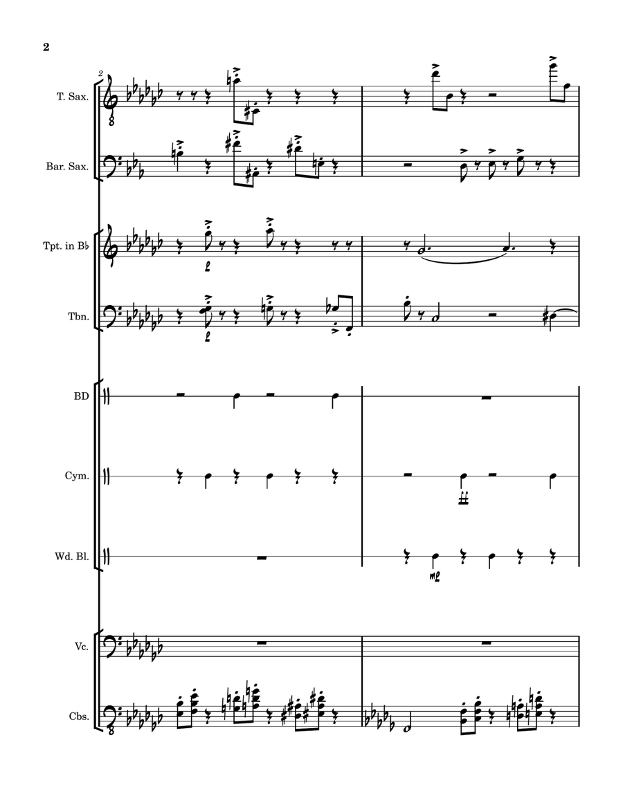 ending the first act (OS “treasure island”) Large Ensemble scores gallery preview page 2