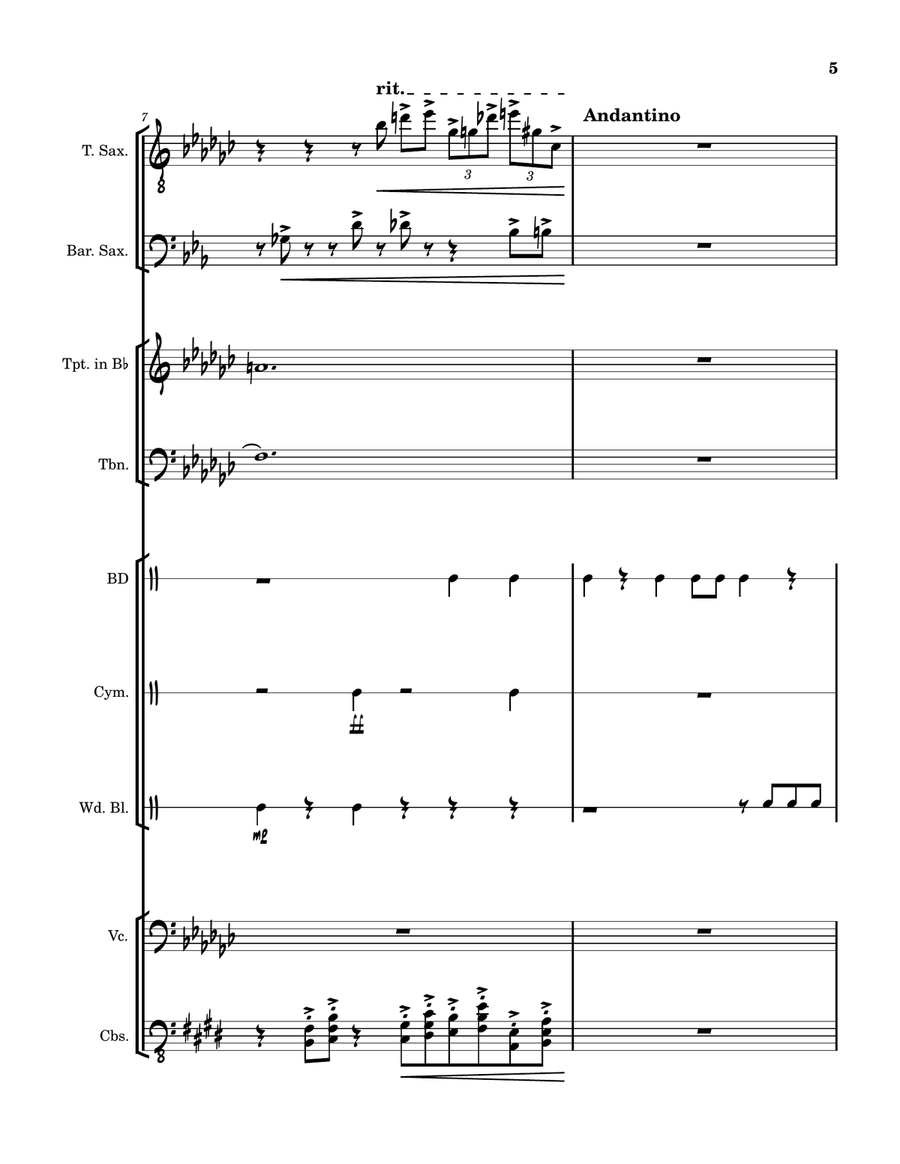 ending the first act (OS “treasure island”) Large Ensemble scores gallery preview page 5