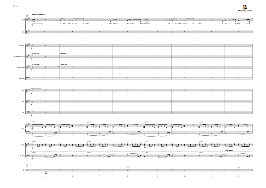 Die With A Smile Large Ensemble scores gallery preview page 3