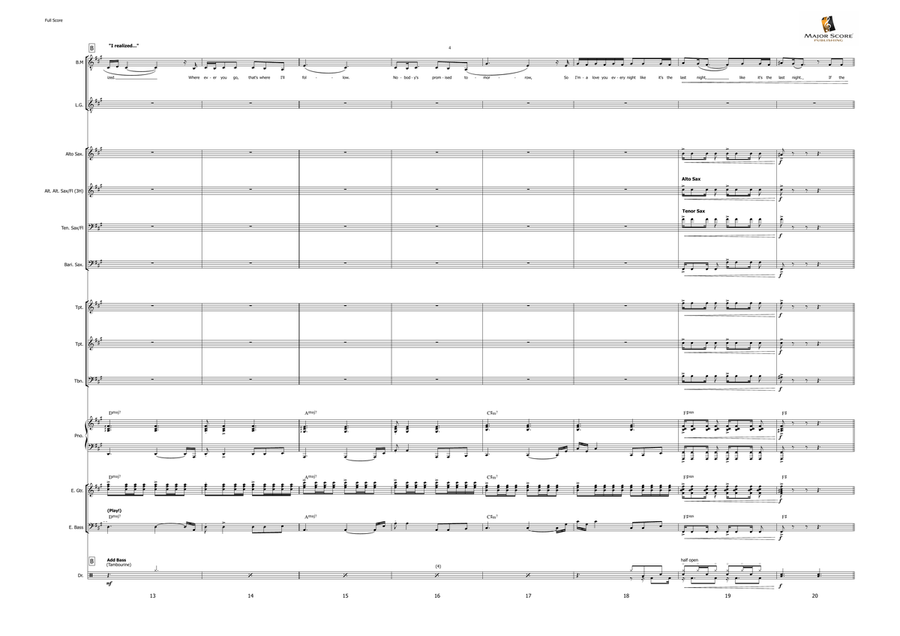 Die With A Smile Large Ensemble scores gallery preview page 4