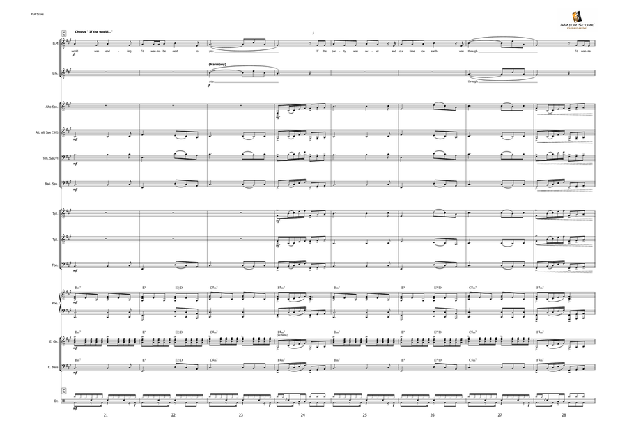 Die With A Smile Large Ensemble scores gallery preview page 5