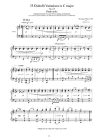 Beethoven - 33 Diabelli Variations in C major Op.120 for Piano Piano Solo scores gallery preview page 3