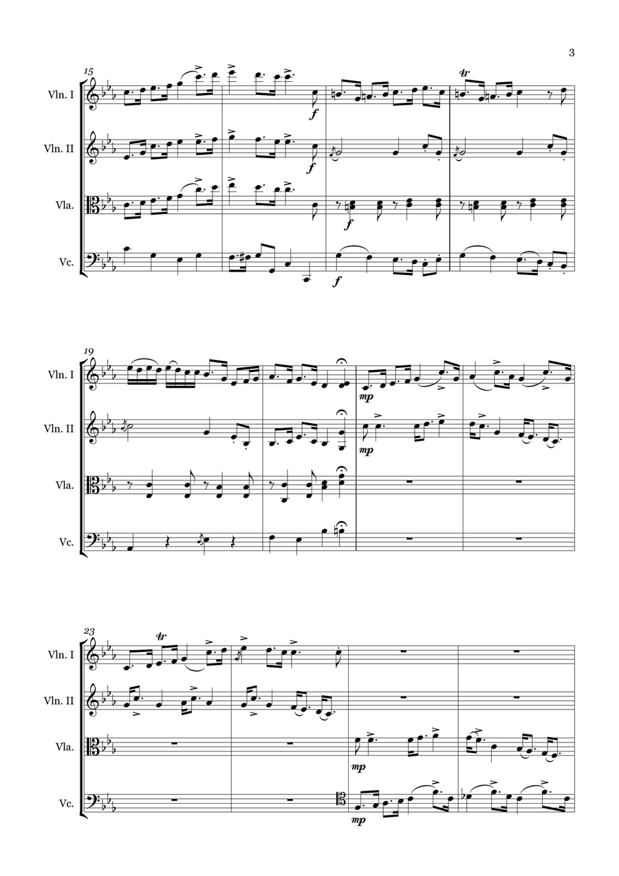 Charlie is my darling String Quartet scores gallery preview page 3