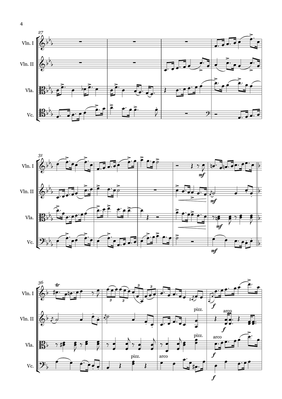 Charlie is my darling String Quartet scores gallery preview page 4