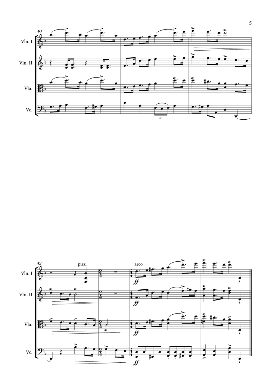 Charlie is my darling String Quartet scores gallery preview page 5
