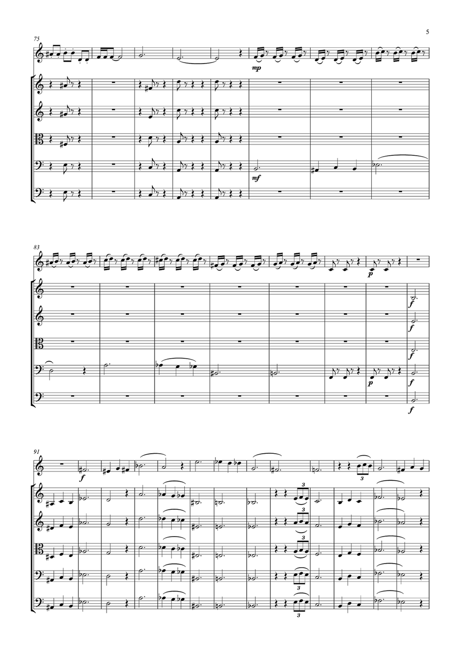 Concierto para Corno Francés y Orquesta de Cuerdas (Horn) (Trompa) String Orchestra scores gallery preview page 6