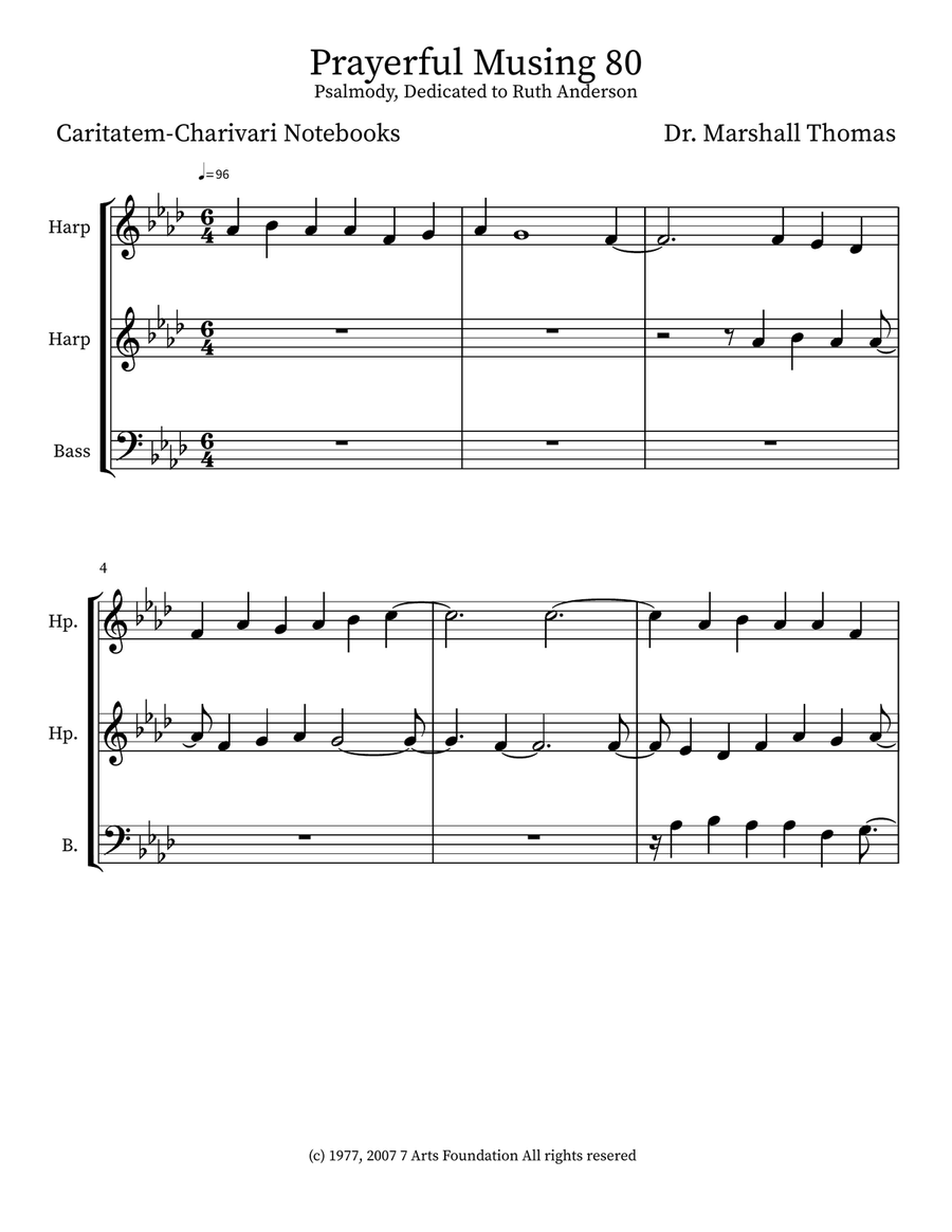 Prayerful Musing 80 Prayerful Musing 80 Small Ensemble scores gallery preview page 1