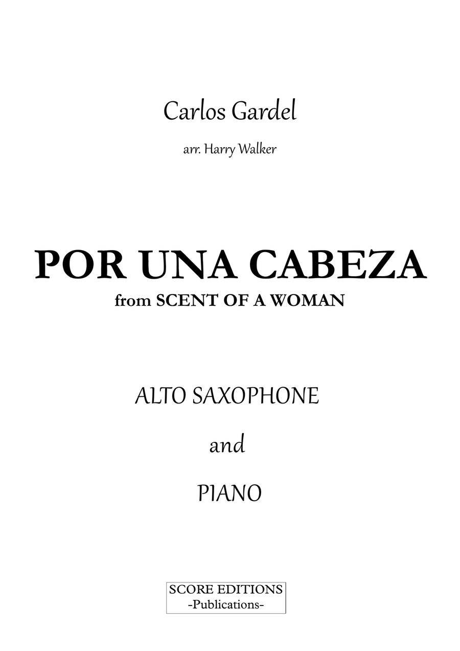 Por Una Cabeza – Carlos Gardel (for Alto Saxophone & Piano) Alto Saxophone scores gallery preview page 2