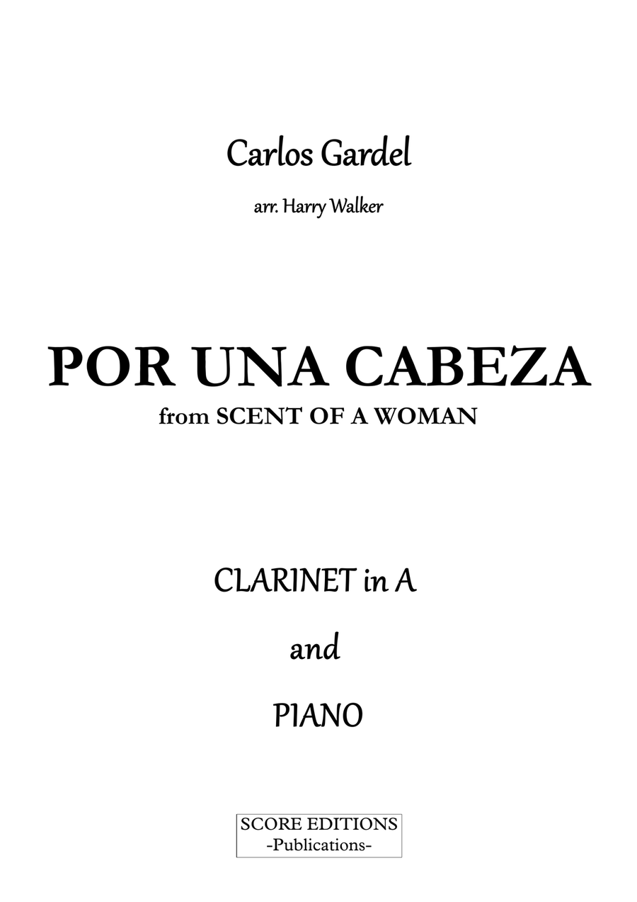 Por Una Cabeza – Carlos Gardel (for Clarinet in A & Piano) A Clarinet scores gallery preview page 2