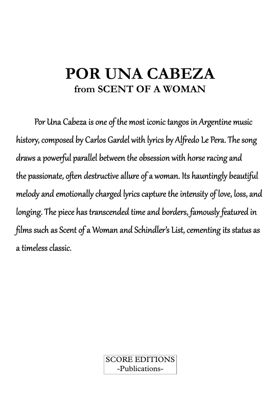 Por Una Cabeza – Carlos Gardel (for Clarinet in A & Piano) A Clarinet scores gallery preview page 3
