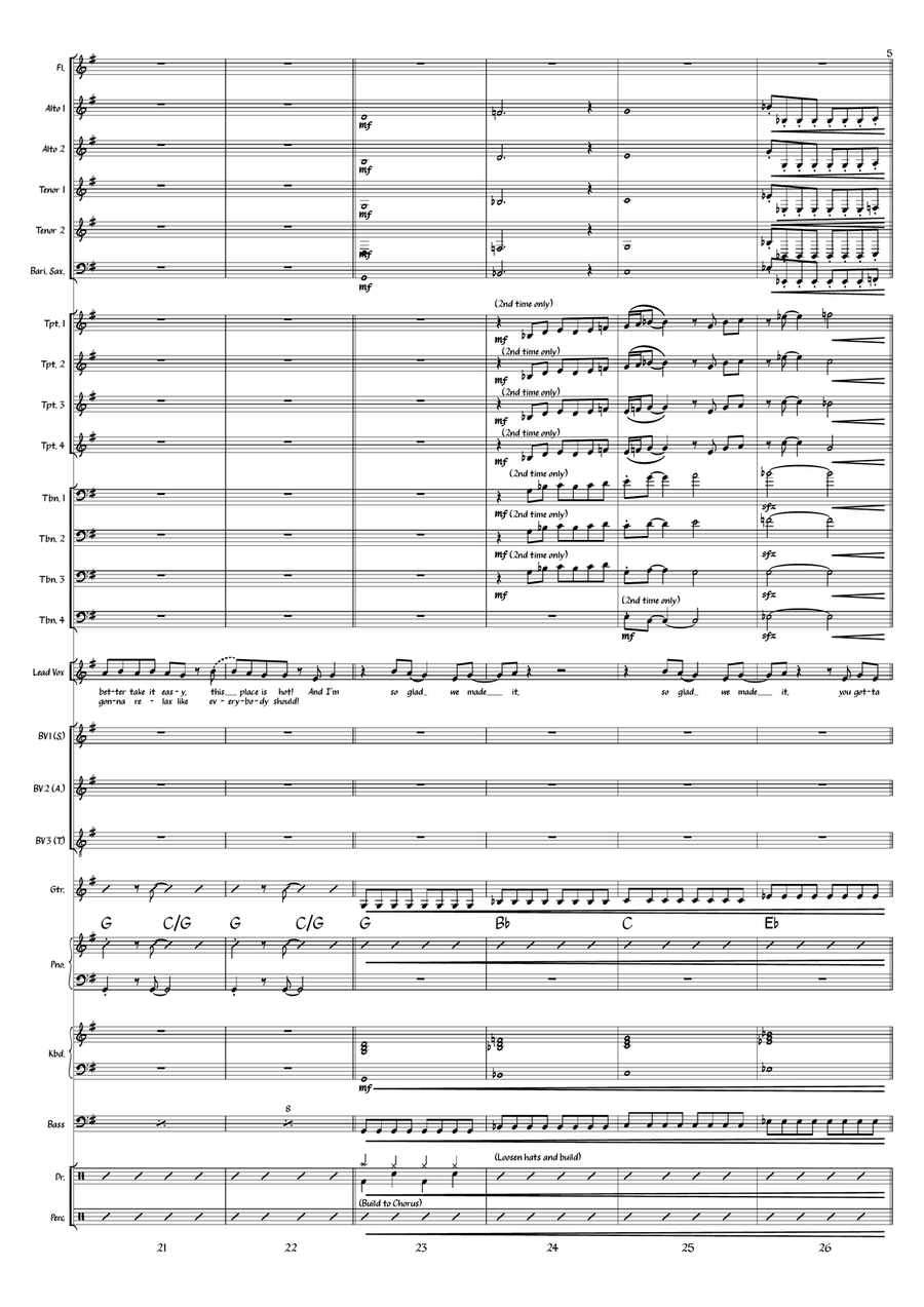 Medley: Gimme Some Lovin' with I'm A Man Jazz Ensemble scores gallery preview page 5
