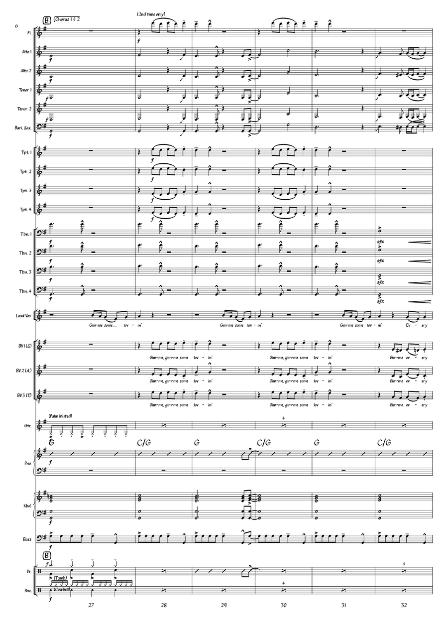 Medley: Gimme Some Lovin' with I'm A Man Jazz Ensemble scores gallery preview page 6
