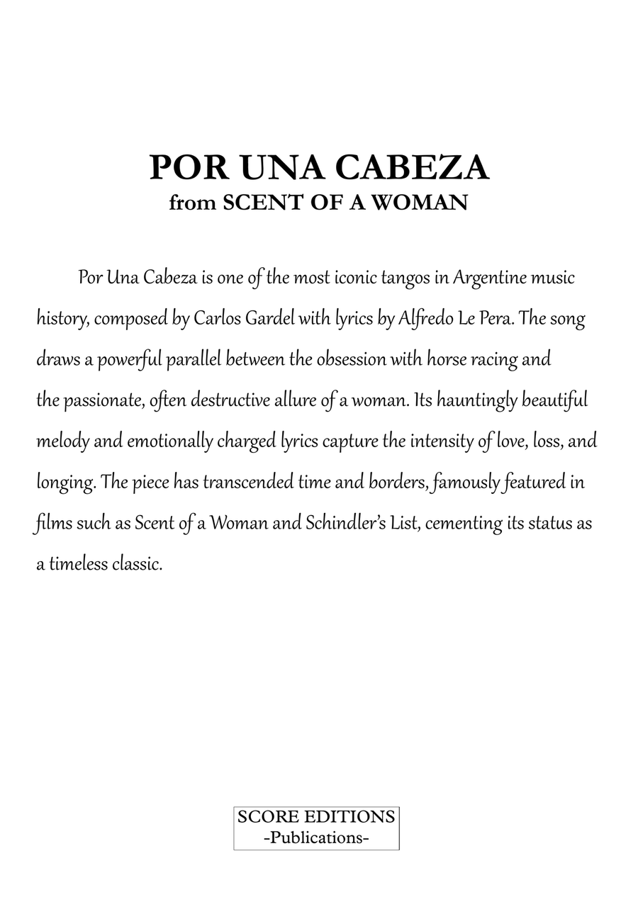 Por Una Cabeza – Carlos Gardel (for Soprano Saxophone & Piano) Soprano Saxophone scores gallery preview page 3
