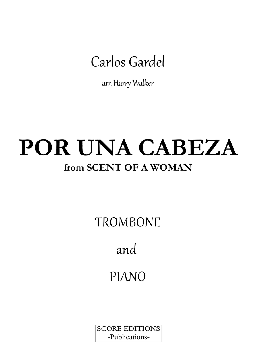 Por Una Cabeza – Carlos Gardel (for Trombone & Piano) Piano scores gallery preview page 2