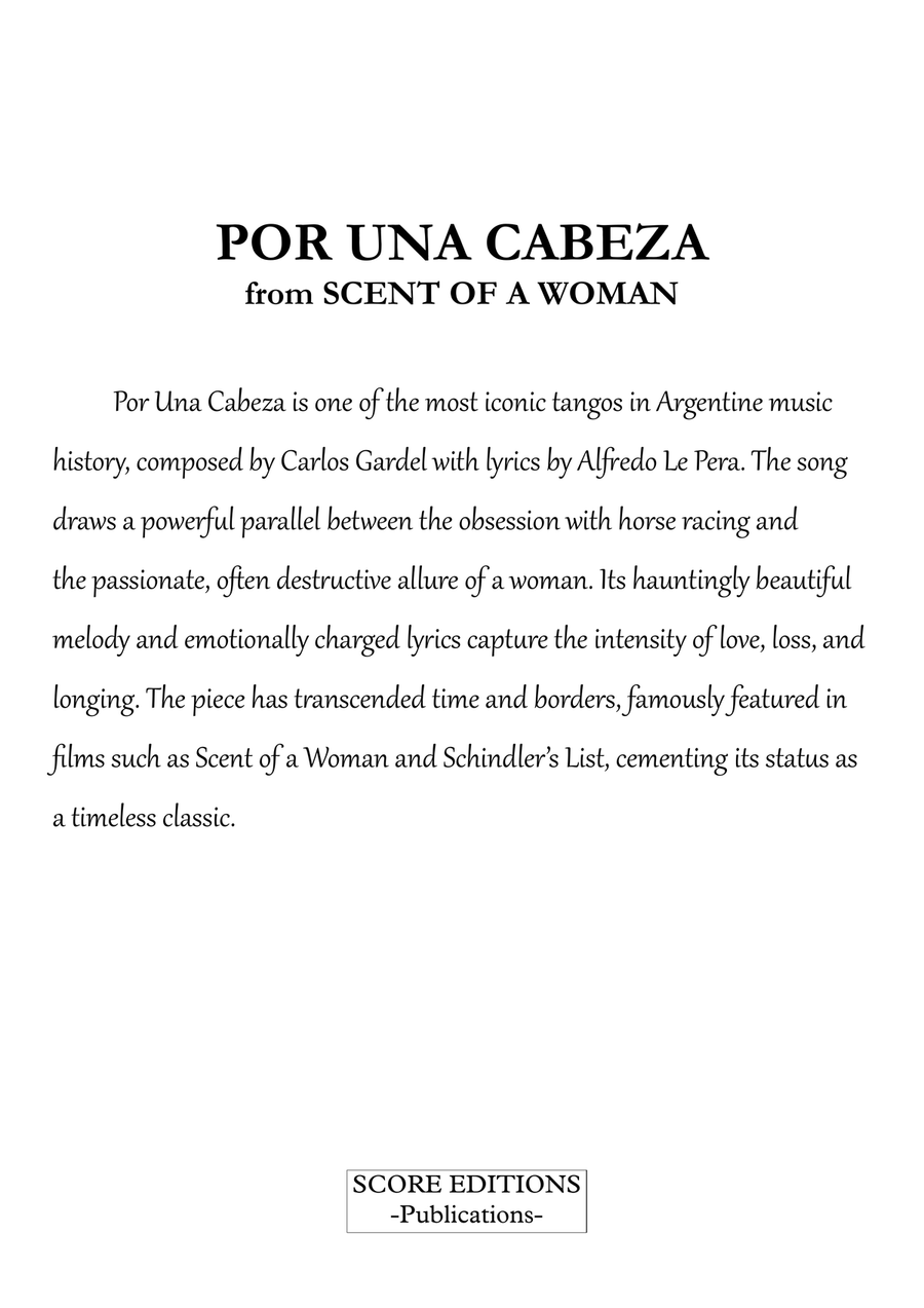Por Una Cabeza – Carlos Gardel (for Trombone & Piano) Piano scores gallery preview page 3