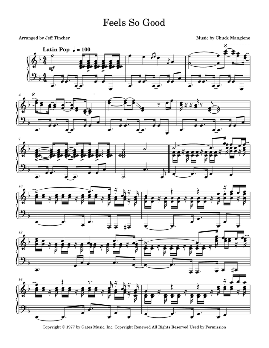 Feels So Good Piano Solo scores gallery preview page 2