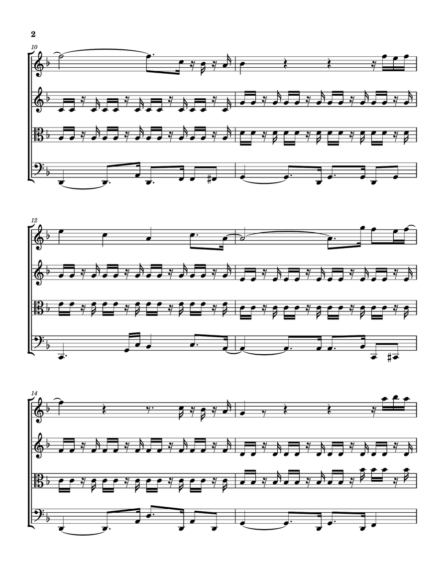 Feels So Good String Quartet scores gallery preview page 3