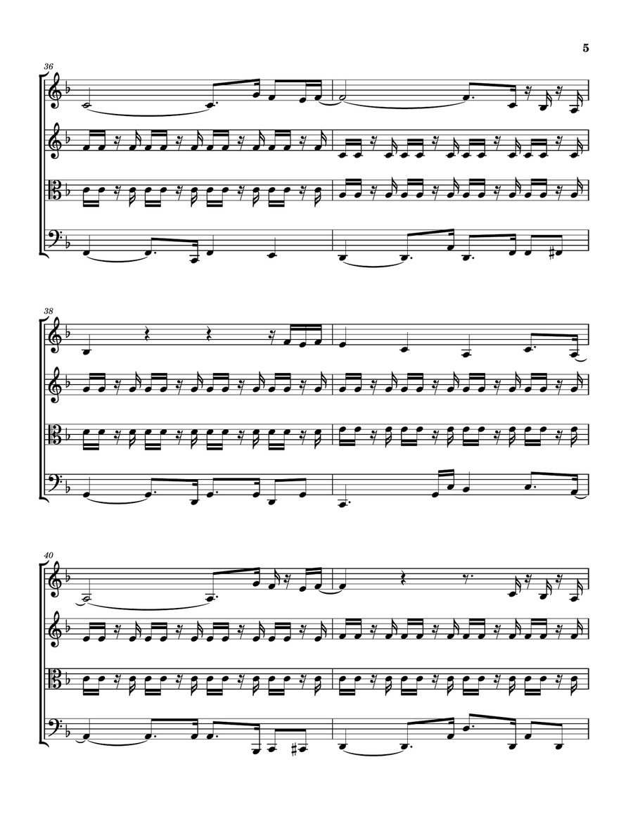 Feels So Good String Quartet scores gallery preview page 6