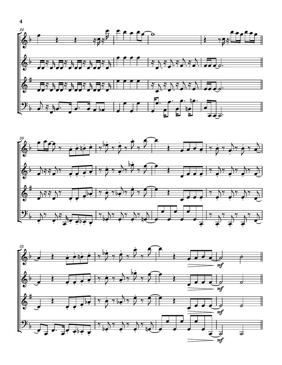 Feels So Good Woodwind Quartet scores gallery preview page 5