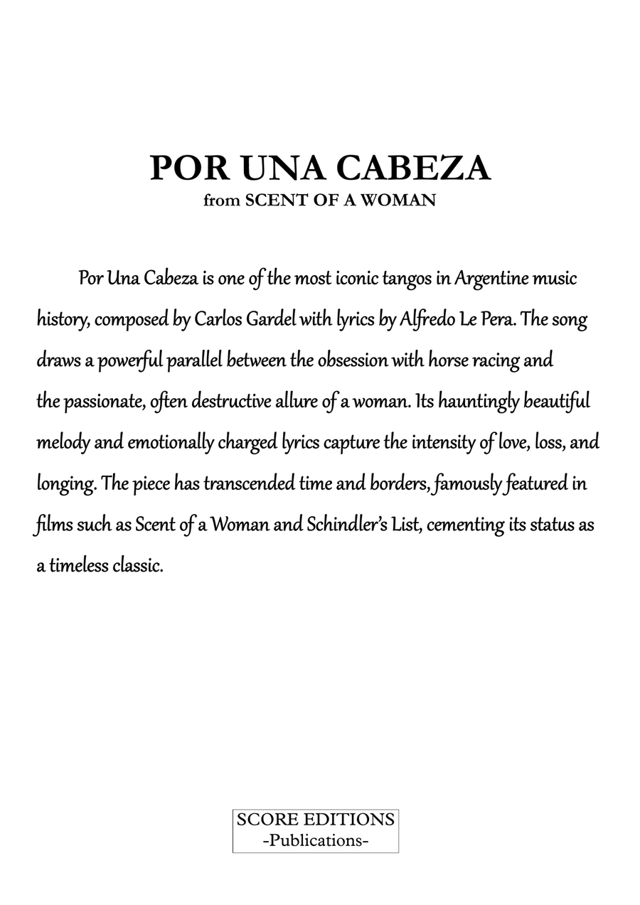 Por Una Cabeza – Carlos Gardel (for Viola & Piano) Viola scores gallery preview page 3