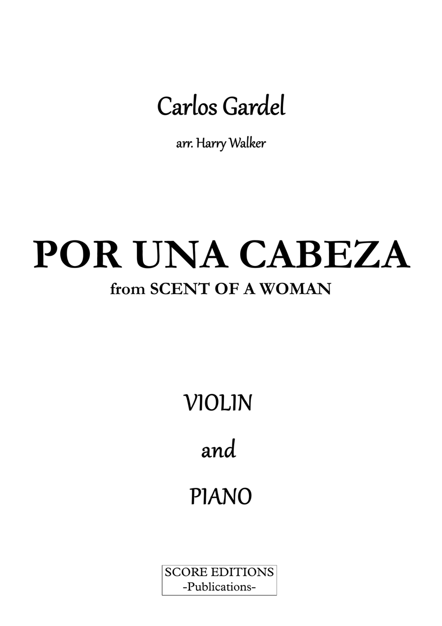 Por Una Cabeza – Carlos Gardel (for Violin & Piano) Violin Solo scores gallery preview page 2