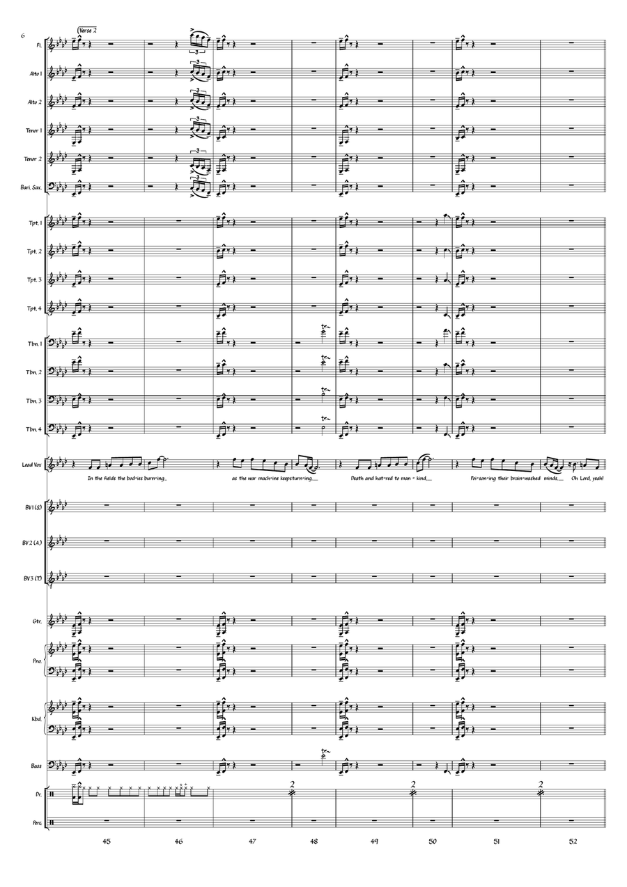 Medley: War Pigs (Interpolating Luke's Wall) with Paranoid Jazz Ensemble scores gallery preview page 6