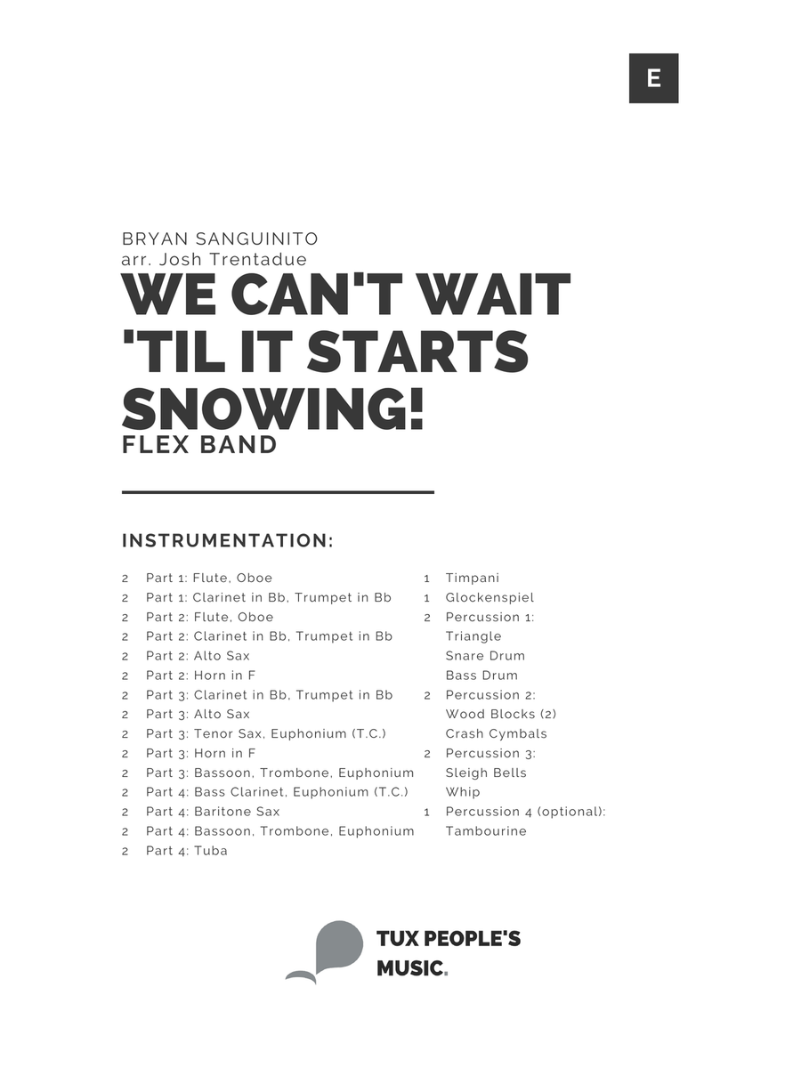 We Can't Wait 'Til It Starts Snowing! Concert Band scores gallery preview page 2