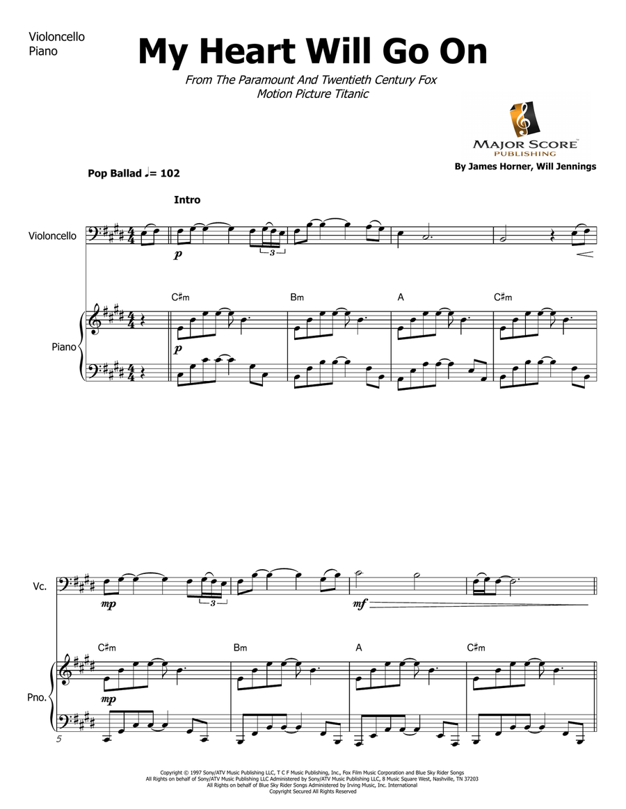 My Heart Will Go On (Love Theme From 'titanic') Piano scores gallery preview page 2