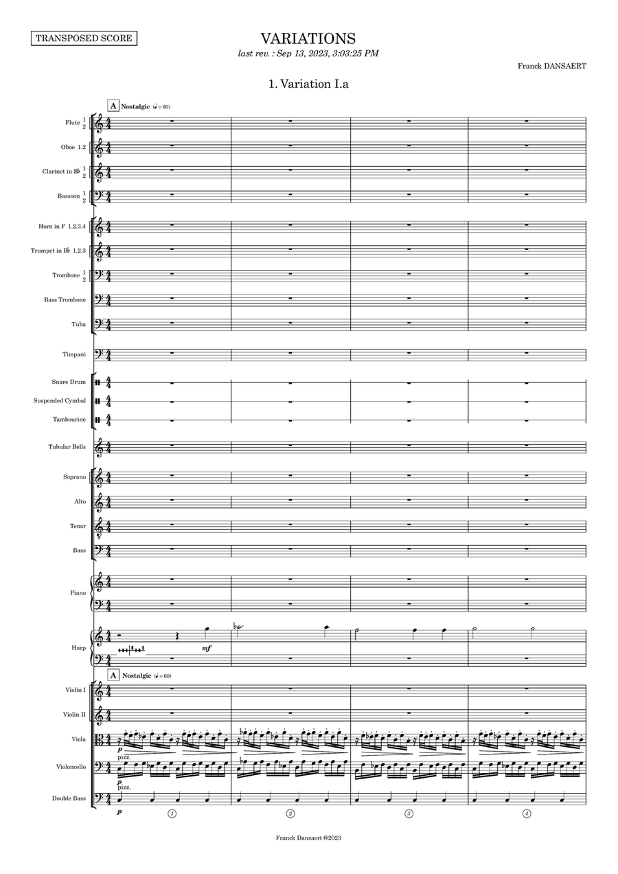 Variations - Score Only Full Orchestra scores gallery preview page 2
