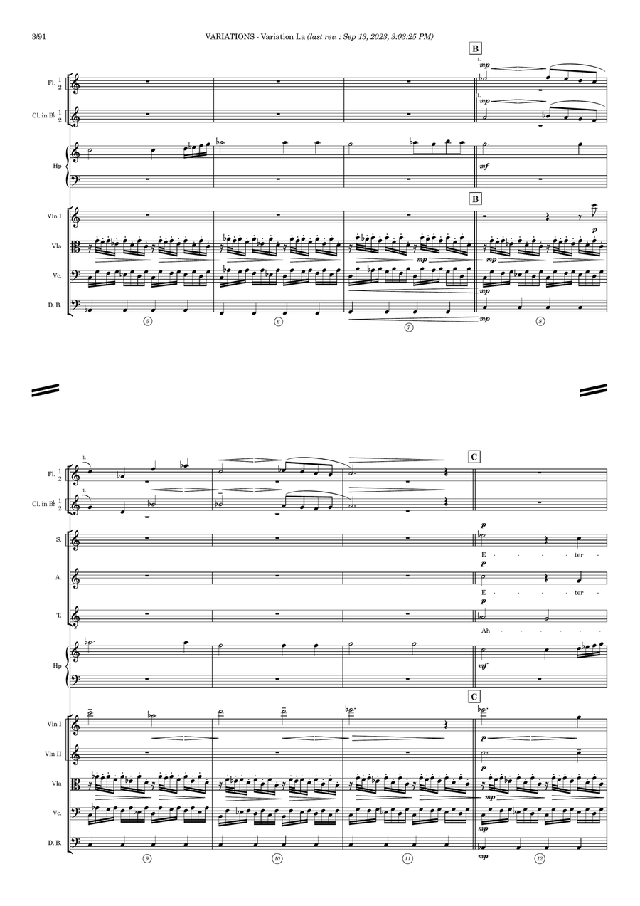 Variations - Score Only Full Orchestra scores gallery preview page 3