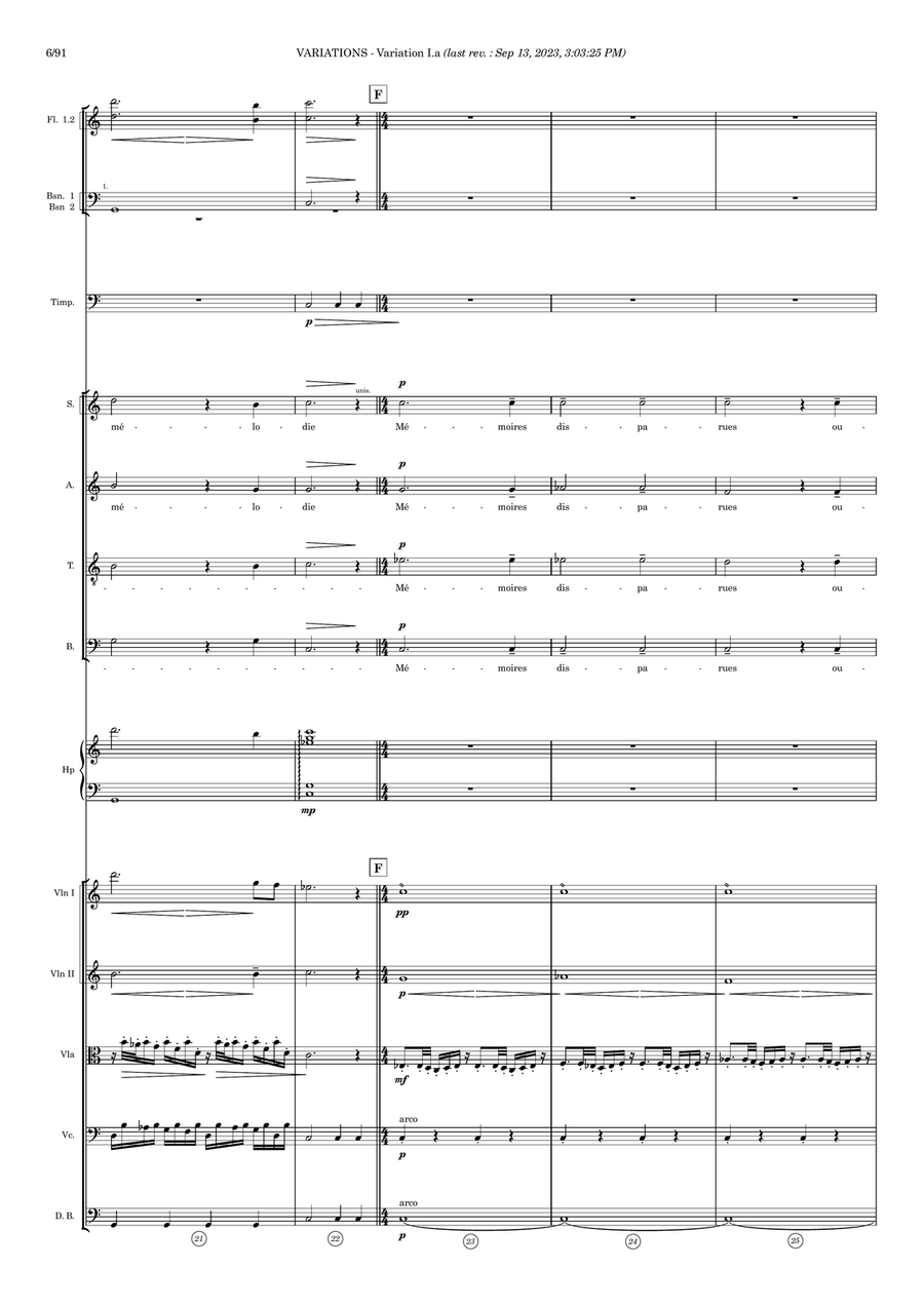 Variations - Score Only Full Orchestra scores gallery preview page 6