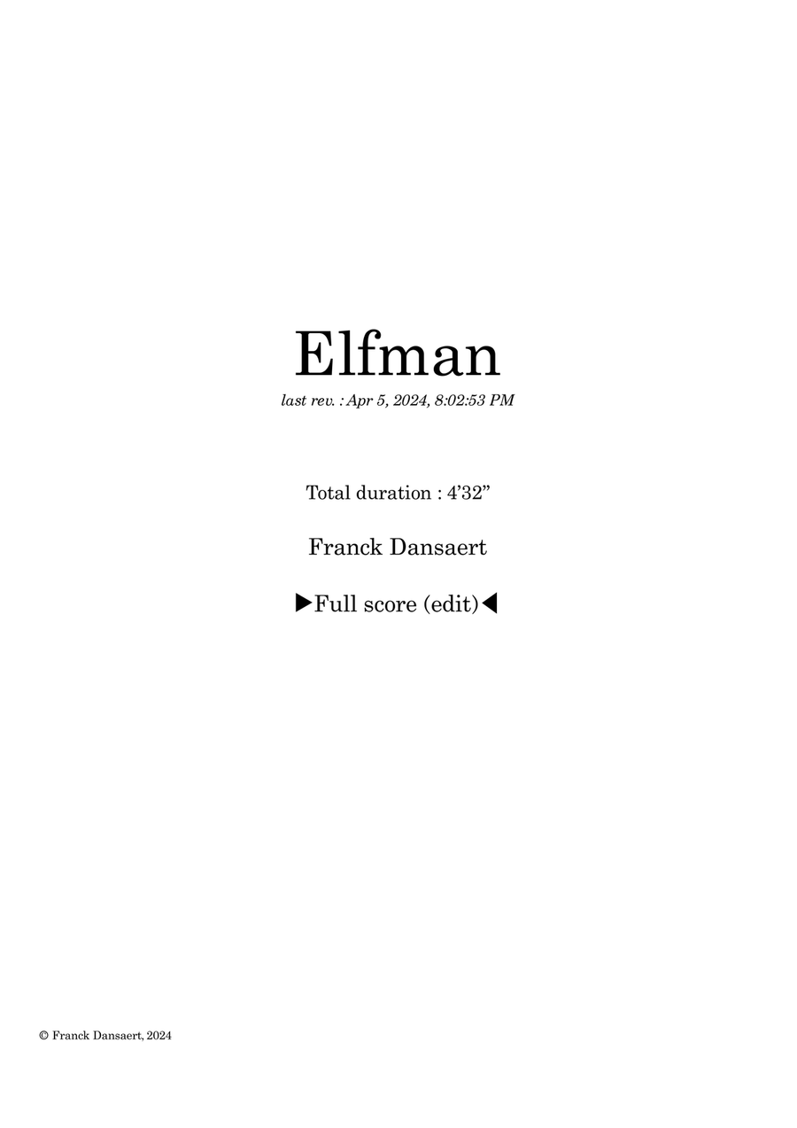 Elfman - Score Only Elfman - Score Only Full Orchestra scores gallery preview page 1