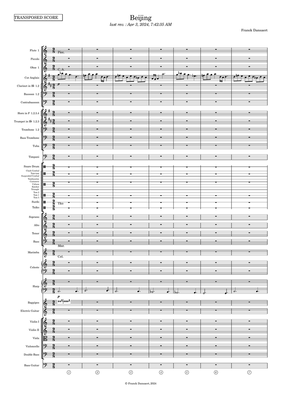 Beijing - Score Only Full Orchestra scores gallery preview page 2