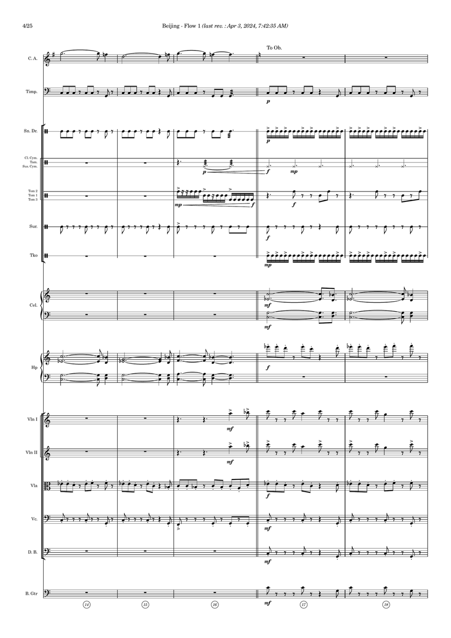 Beijing - Score Only Full Orchestra scores gallery preview page 4